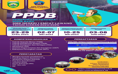 PENGUMUMAN PPDB SMKN 1 EMPAT LAWANG TAHUN 2024